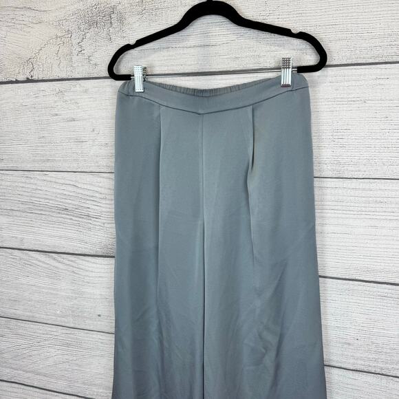 Nap Women's Lounge Cloud Blue Wide Leg Satin Feel Pajama Pants Size Large - Picture 3 of 12